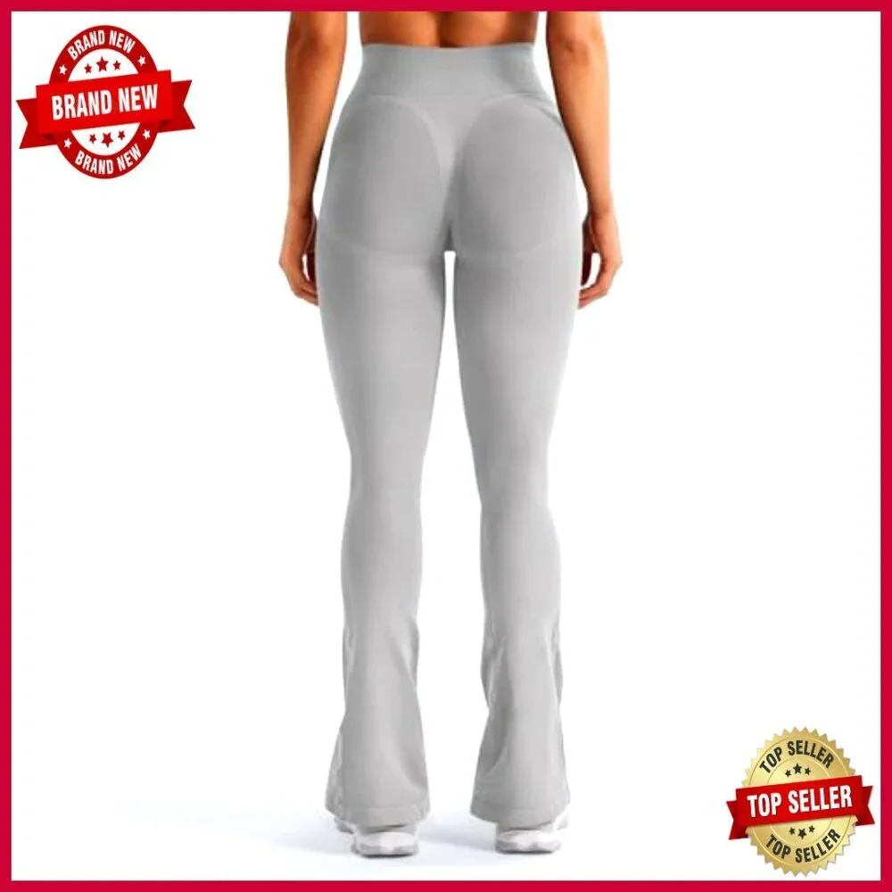 High-Waisted Mini Flare Leggings, Seamless Butt Lifting Yoga Pants_3